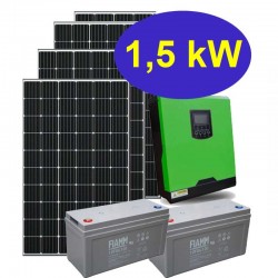 Kit solare 1,5 kW 24V Baita / Campagna completo Out 3000W
