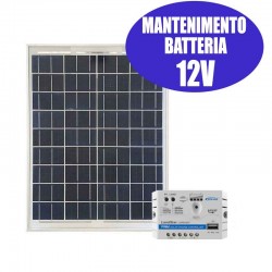 Kit solare 12V 20W Mantenimento di carica per batterie max 200Ah - Ipersolar