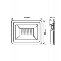 copy of Faretto led 12V-24V 10Watt - Luce fredda 5000K [modello SLIM]