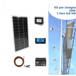 Professione Led - Kit solare per baita, abitazione, campagna 300W - 24V