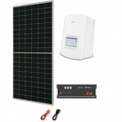 KIT fotovoltaico ibrido 3,3kWp con inverter 5kW 48V MPPT e accumulo Litio  4,8kWh