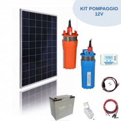 Kit fotovoltaico pompaggio a 12V con prevalenza max 35-40 metri - max...