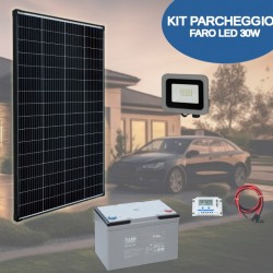 Kit illuminazione parcheggio con Faro led 30W - Pannello 170W